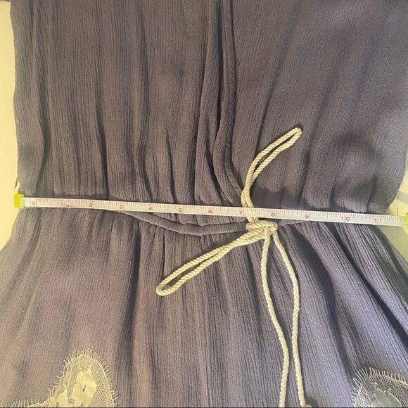 UMGEE slate blue lace hem romper - Picture 10 of 12